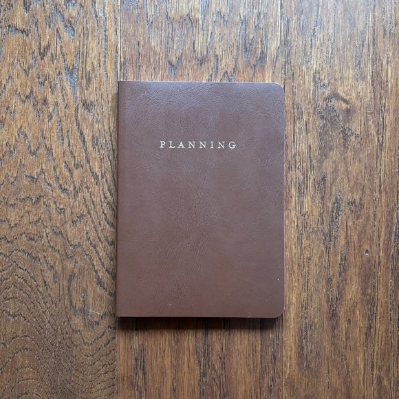 Other - Planning Brown Leather Style Unlined Notebook | 5 x 7 IN